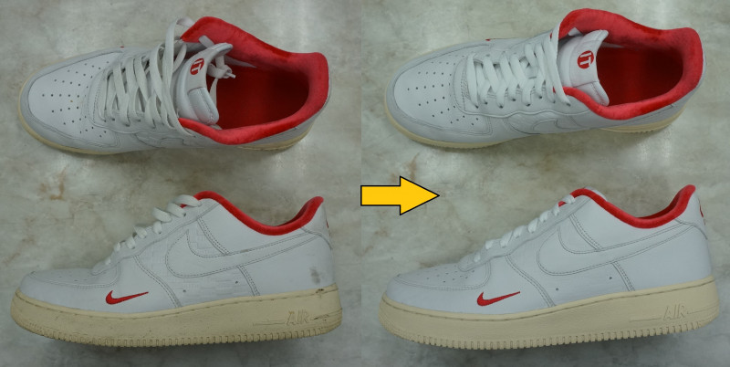 KITH NIKE Force1 leather sneaker cleaning 1